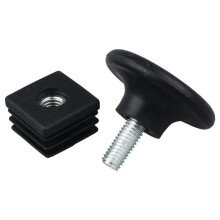 100 Sets 45mm Base Dia Adjustable Leveling Foot 25mmx25mm Square Tube Insert Kit