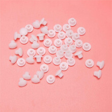 Plastic Round Shaped Cover Screw Cap Lid White 300Pcs for 5mm Dia Hole