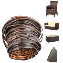 8X Coffee Gradient Flat Synthetic Rattan Weaving Material Plastic Rattan for Knit and Repair Chair Table Storage Basket