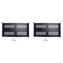 2X 1U Server Rack Mount Shelf Vented Cantilever Tray for 19Inch Network Equipment Rack & Cabinet