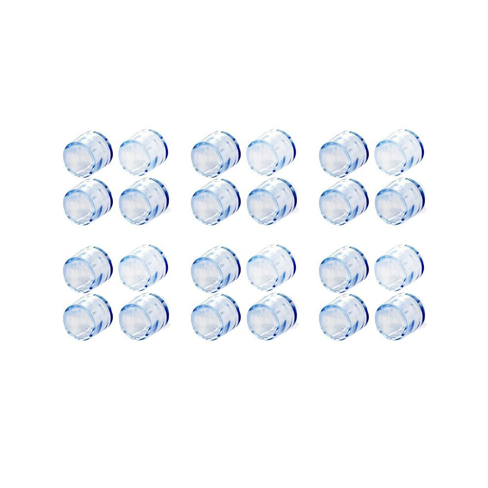 24Pcs Transparent Rubber Furniture Table Chair Leg Floor Feet Cap Cover Protector 15Mm 6034194441510