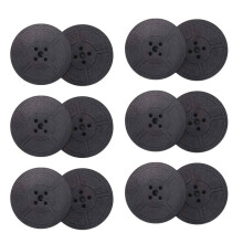 12-Pack Skrivmaskinsband Twin Spool Skrivmaskinsband Bläck Twin Spool Pack Bläckersättningsdel för de Flesta Skrivmaskiner (Svart)