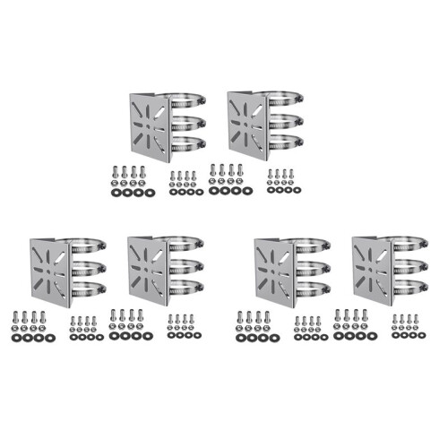 6Pcs Universal Wall Mounting Bracket with 6 Loops, Stainless Steel Vertical Pole Mount Adapter for CCTV Security Camera
