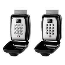 2X Car Window Lock Box, Car Key Lock Box, Car Window Punch Button Lock Box, Car Window Key Safe, for Carpooling, Turo