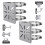 4Pcs Universal Wall Mounting Bracket with 12 Loops, Stainless Steel Vertical Pole Mount Adapter for CCTV Security Camera 2