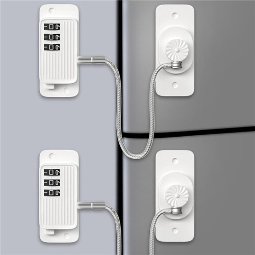 Refrigerator Lock Combination 4 Pack Refrigerator Lock for Children Adhesive Freezer Lock Child Safe Refrigerator Lock 1