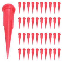 Plastic Tapered Pinhead Glue Dispenser Needle, 25 Gauge, 0.26mm Opening Size, Red (Pack of 600)