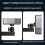 3X Foldable Projector Wall Mount Universal Adjustable Ceiling Wall Projector Mount Stand Projectors Bracket Support 5