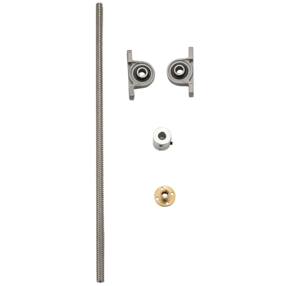 300Mm 8Mm T8 Lead Screw Set Lead Screw+ Copper Nut + Coupler + Pillow Bearing Block For 3D Printer 6031092592597