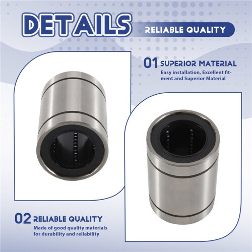 LM25UU 25mmx40mmx59mm Double Side Rubber Seal Linear Motion  Bearing Bushing 2