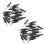 40 Pcs Black 2.5mm x 5.5mm  Power Male Plug Jack Adapter 1
