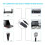 2X USB  5V a  12V 2.1mm X 5.5mm Modulo convertidor CC barril enchufe macho conector Enchufe del cable 4