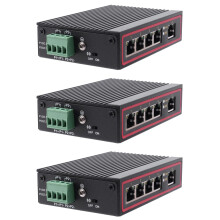 3X 5-Port RJ45 10/100M Ethernet Desktop Hubs Network Laptop DIN Rail Type
