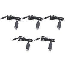 5X USB 5 V Zu 12 V 2,1mm x 5,5mm Modul Konverter Stecker Jack Power Kabel Stecker, USB Zu Kabel -1 Mt (5 V Zu 12 V)