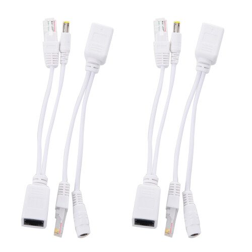 2X WLAN PoE Power Over Ethernet Adapter Injector Antenne