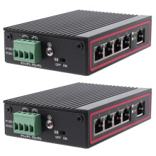 2X 5-Port RJ45 10/100M Ethernet Desktop Hubs Network Laptop DIN Rail Type