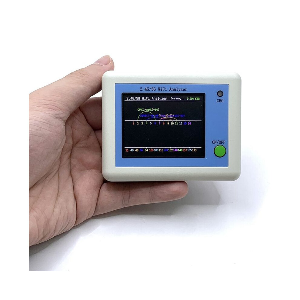 2.4Inch Color Display WIFI Signal Scanner 2.4G/5G Rechargeable Router ...