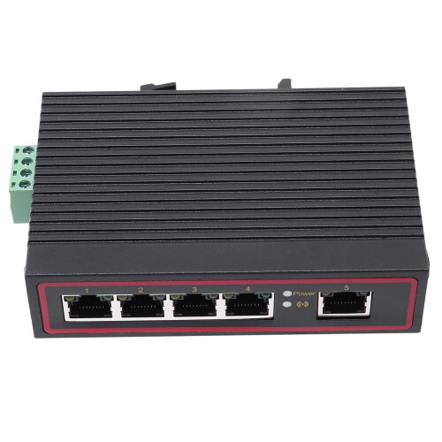 2X 5  RJ45 10/100M Ethernet Desktop  Hubs Type de Rail DIN pour Ordinateur Portable 1