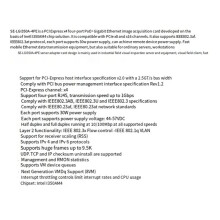 Carte Réseau Serveur PCI-E X4 Gigabit 4 PoE Serveur I350AM4 Carte Réseau Ethernet Vision Adaptateur LAN 9,5K