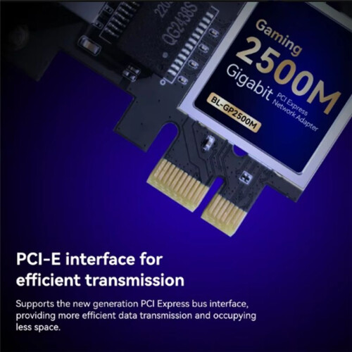2.5G PCI-E to RJ45 Wired Network Card 2500Mbps 2.5Gbps Ethernet LAN Controller Adapter for Linux Computer Game 1
