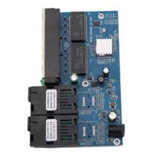 Gigabit Fast Ethernet Fiber Reverse POE Singlemode 2 Fiber Optic and 4 RJ45 Optical Media Converter