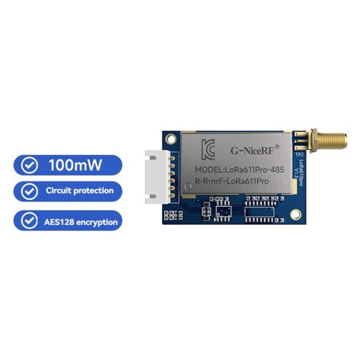 G-NICERF LoRa611PRO 100mW AES Encrypted MESH Ad Hoc Network Module Data Transmission RF Communication RF Module 2