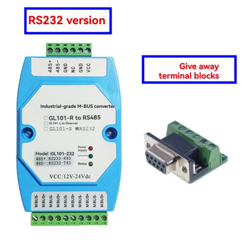 MBus to RS232 Ethernet Converter Modbus-TCP/MODBUS-RTU 500m Range Industrial Networking Solution