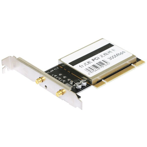 PCI Wireless Network Card 300Mbps Network Card Desktop PC 2.4GHz Network Card for WinXP/7/8/10/11//Linux