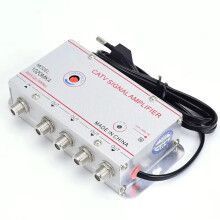 Cable TV Splitter Amplifier 20dB Digital TV Antenna Signal Booster Home Tv Equipments 45Mhz to 860MHz 1 in 6 Out EU Plug
