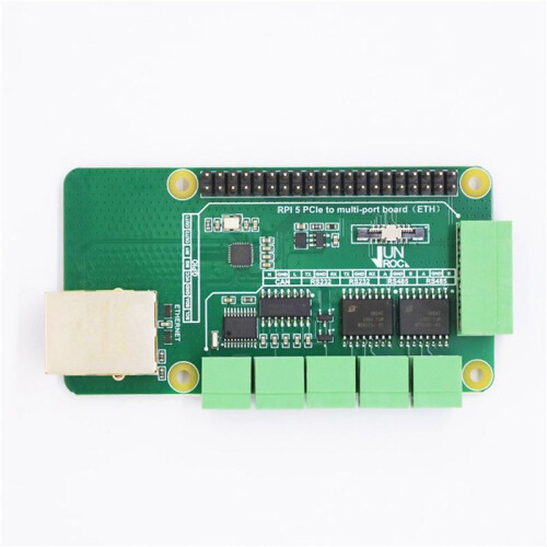 Dla Raspberry Pi 5 PCIe do RJ45 Gigabit Ethernet Adapter Board CAN/RS485/RS232 Interfejs Plug And 2