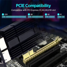 2500Mbps PCIe Naar RJ45 Netwerkkaart 2.5G Gigabit Ethernet Dual  100/1000/2500Mbps Netwerkkaart voor Desktop