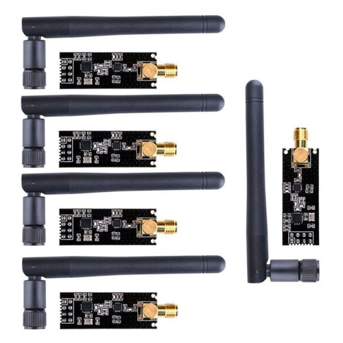 NRF24L01+PA+LNA Wireless Transceiver RF Transceiver Module 1100-Meter Long-Distance with Antenna 5Set