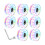 (Colorful, Diameter 58mm) Luminous Roller Skate Wheels Light Up Bright Colors Smooth Rolling 3