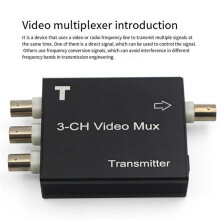 6X Multiplexor de Vídeo de 3 Vías, Señal de Vigilancia Analógica Superpuesta de una Tres, Comunicación de una Línea de Cámara Multicanal