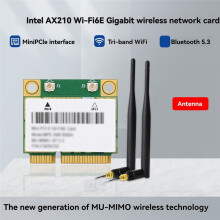 AX210 PCI-E Wireless Card Network Adapter Gigabit Tri-Band Wi-Fi 6E 5.3 802.11AX Standard