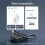 Adaptador Ethernet USB-C 2 em 1 1000 Mbps RJ45 para Conversor de Rede para Chromecast com  TV Conecte e Use Cinza 2