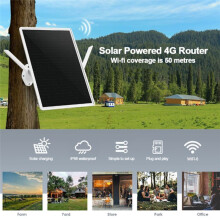Solar Router 15W Solar Panel Low Power 4G Wireless WiFi Scan SIM Card Wireless Solar WiFi Mobile Hotspot Router