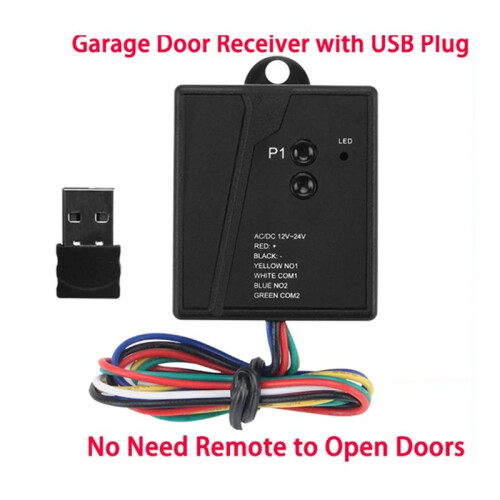 Universal Garage Door Opening Receiver USB Sensor 2.4G  12 24V Remote Control Gate Receiver Car Transmitter 2