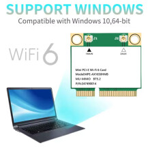 AX1650 Wireless WiFi Card 2.4G/5G Dual-Band 2974M AX1650 WIFI6 Card 5.2 Gigabit Wireless Network Card