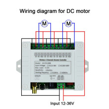 DC12V 24V 36V 4CH Wireless Remote Control LED Light Relay Output Radio RF Waterproof Transmitter 433MHz Receiver