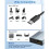 Adaptador Ethernet USB-C 2 em 1 1000 Mbps RJ45 para Conversor de Rede para Chromecast com  TV Conecte e Use Cinza 6