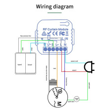 Tuya WIFI Curtain APP Timing Motor Controller RF 433 Mhz Remote Control Electric Roller Blind