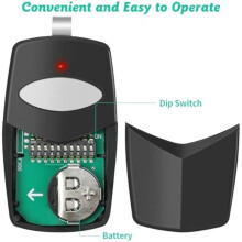 3Pcs Replacement for Linear Multicode Garage Gate Door Opener Remote,3089,308911,MCS308911,10 Dip ,Black,300mhz