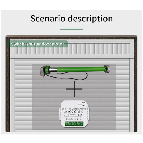 Tuya WIFI  Curtain  APP Timing Motor Controller  RF 433 Mhz Remote Control Electric Roller Blind 2