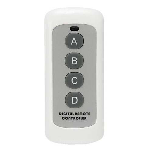 Télécommande RF Sans Fil 433 MHz Télécommande Blanche à 4 Boutons EV1527 Code D'Apprentissage Télécommande Sans Fil