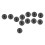 12PCS Hitbox Button Caps Replacement for Arcade Controller Hitbox Controller Mechanical Button DIY Accessories Black 1