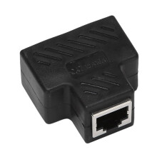 2 Port RJ45 Splitter Adapter LAN Netzwerk Ethernet Extender Stecker Lot 6St
