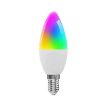 Tuya E14 Bulb Dimmable Five-Way Spiral Candle Bulb WiFi RGB Bulb Remote Control and Voice Control 7W