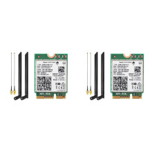 2X AX211NGW WiFi 6E Tri Band 2.4G/5G/6Ghz Carte Réseau Sans Fil 5.3 AX211 M.2 CNVio Wifi Carte Sans Fil