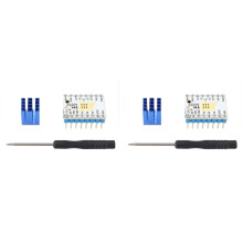2X TMC2209 V4.0 Schrittmotortreiber, Leiser Betrieb für 3D-Drucker, 5,5 - 28 V, 2,8 A mit Kühlkörper, Verbesserte Mikroschritte
